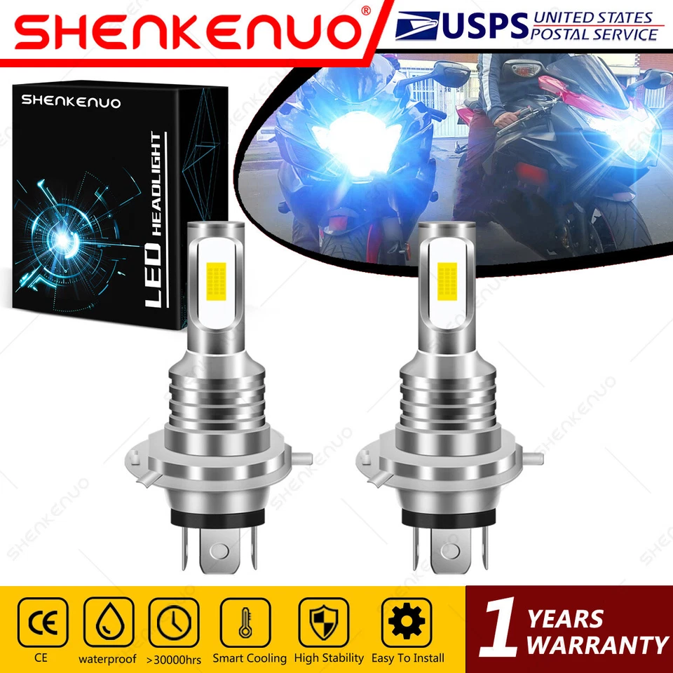 Para Honda Grom 125 2014-2015 2X HS1 9003 LED Faros Bombillas 8000K Azul Hielo YTL Foto 1 de 4