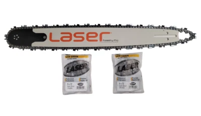 LASER 20" Pro Bar & 3 Chains 3/8x050x72DL Fits Husqvarna 55, 455 Rancher, 450, 460,
