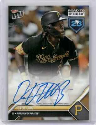 ONEIL CRUZ Autograph 2023 Topps Now #A-20 02/99 Pittsburgh Pirates RTOD Signed - Image 1 of 2