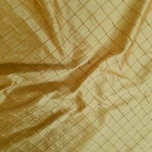 DARK GOLD 50 INCH EMBROIDERED SILK DUPIONI - Picture 1 of 1