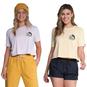 Salty Crew Women's Go Sailin Crop Boyfriend Relaxed Fit Premium Tee T-Shirt - Picture 1 of 6