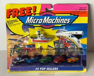 NIB TOP SELLERS #3 MICRO MACHINES BOAT PICKUP MIATA MUSTANG BEETLE DATSUN 240Z - Picture 1 of 2