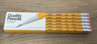 Vintage Ford Motor Company No 2 Pencils 1 Dozen NOS New Old Stock Real Wood USA - Image 1 of 4