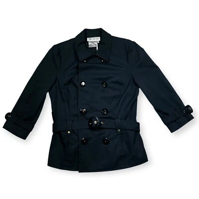 Trench Jacket Worth Doble Pecho Talla 0 y Pantalones Cortos a Juego Talla 4 Azul Oscuro Foto 1 de 4