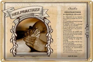 Blechschild Berufe 30x20 cm Heilpraktiker Allrounder Optimist Schild tin sign - Bild 1 von 5