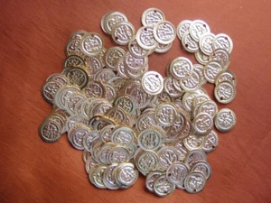 400 GOLD Real Brass Coins Belly Dance Hip Scarf Accessories Belts Beads..SMALL - Picture 1 of 2