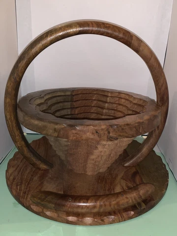 Collapsible basket / wooden trivet to basket / handmade rosewood basket Cover
