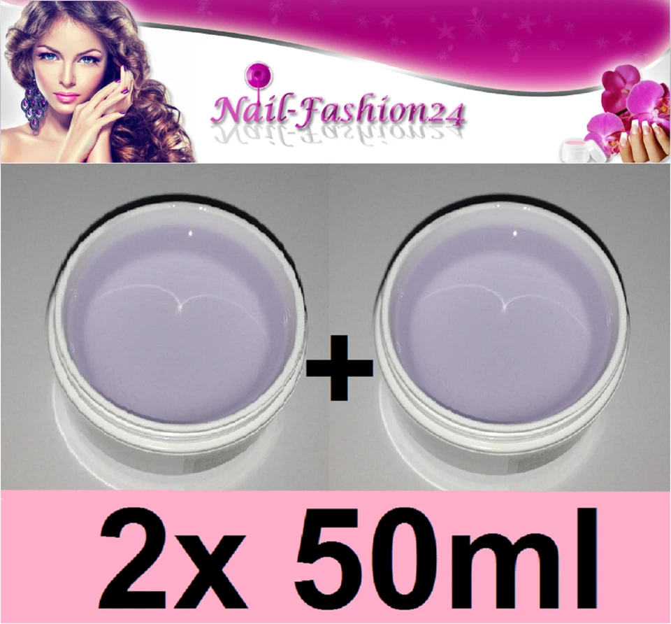 UV Gel 100ml UV 1-Phasen-Gel mit Gilb-Stop UV Gel  2x 50ml = 100ml - Bild 1 von 2