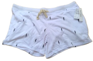 Theo & Spence women's Mini Bolt print casual pajama shorts size 1X white MSRP 54 - Picture 1 of 7