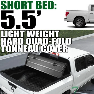 TLAPS For 2016-2024 Nissan Titan 5.5 Ft 66" Bed LW Hard Quad Fold Tonneau Cover - Image 1 of 4
