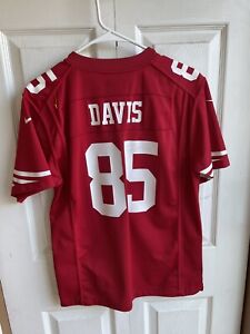 Nike San Francisco 49ers Red Autographed Jersey Vernon Davis #85 EUC Sz Youth Lg