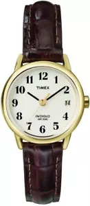 Timex T20071 Damen leicht lesbar braunes Lederarmbanduhr - Bild 1 von 4
