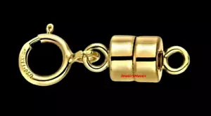 4.5mm TINY Yellow 14k Gold FILLED MAGNETIC CLASP 1/2" Extender 5mm spring ring - Picture 1 of 9