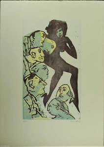 Linography Linographie Linoleografia Mino MACCARI 1965 5/25 pubblicata - Foto 1 di 1