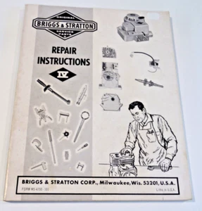 Vintage Original Briggs & Stratton Engine Repair Instructions & Diagrams IV - Picture 1 of 15