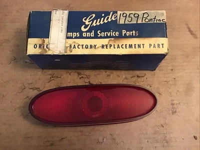 1959 PONTIAC CATALINA TAIL LIGHT LENS NOS - Image 1 of 4