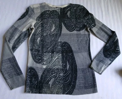 Suéter Talbots XS Pullover de Cachemira Pura Cuello Redondo Geométrico Acogedor Cápsula  Foto 1 de 4