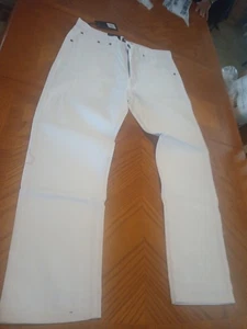 Weiße Veno Denim Herrenjeans Größe 36 Reg Leg Relaxed Fit Hip Hop Street Wear - Bild 1 von 5