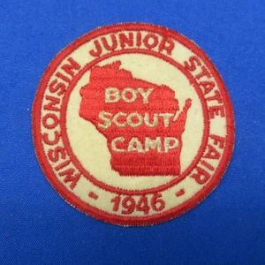 Pfadfinder 1946 Pfadfinderlager Wisconsin Junior State Fair Patch 2511C1 - Bild 1 von 2