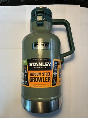 Termo clásico Stanley Growler al vacío tono martillo verde 64 oz. Foto 1 de 2