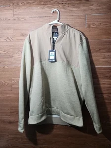 Felpa Uomo Under Armour Golf Quarter Zip Beige Manica Lunga UA Storm Nuova con etichette LG - Foto 1 di 7