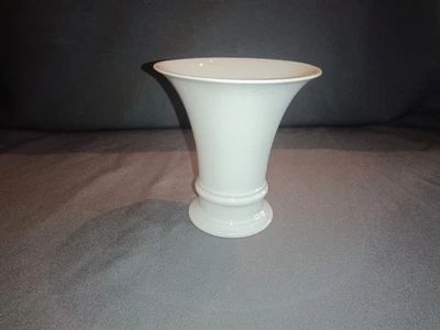 Vase Fürstenberg West-Germany Weiss Trompetenform - Bild 1 von 3