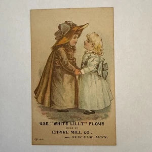Antigua tarjeta comercial Lily White Flour Valley City MIlling Co Grand Rapids - Imagen 1 de 4