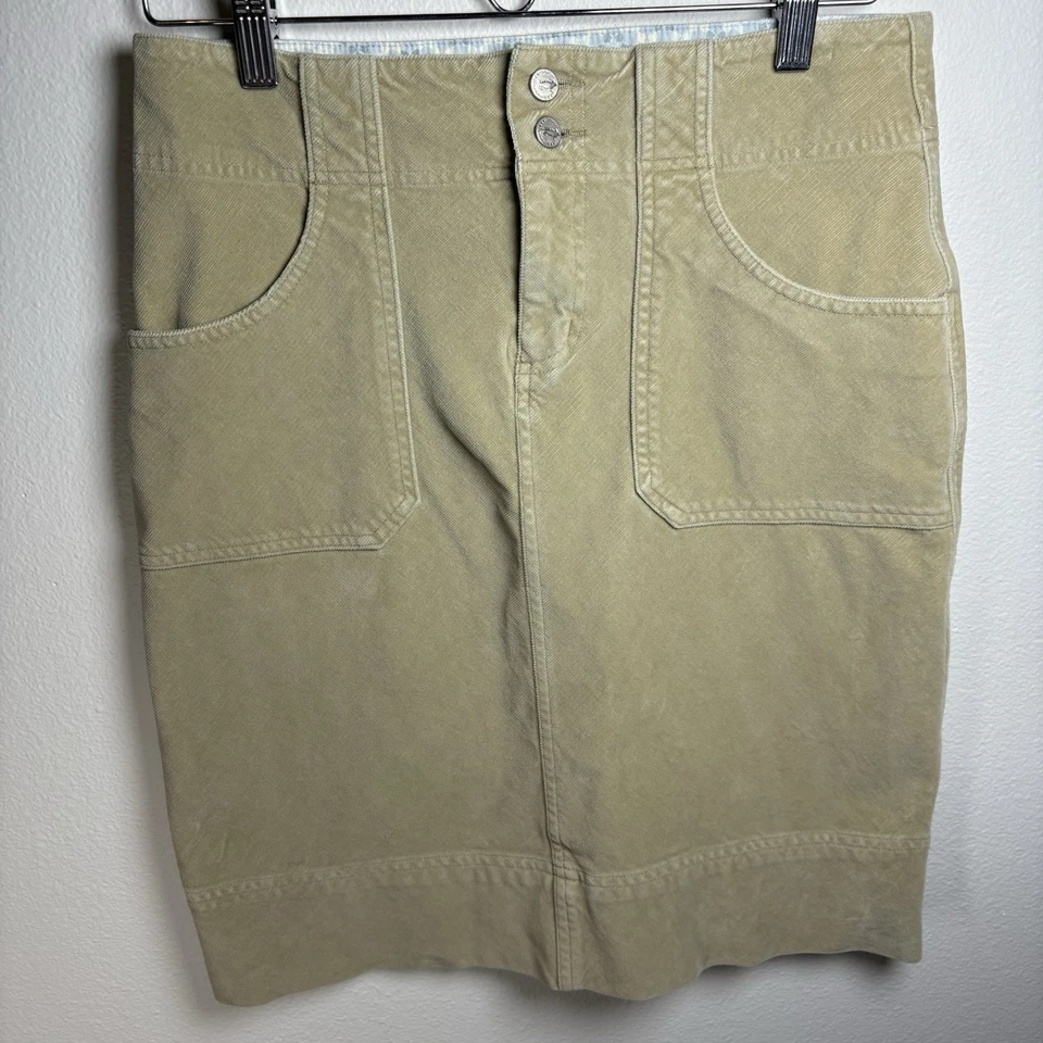 Minifalda lápiz Horny Toad para mujer de pana caqui talla 2 - Buen estado Foto 1 de 4