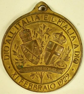 PAPST PIUS XI. LATERANVERTRÄGE STAAT KIRCHE 1929 MEDAILLE PRIESTERJUBILÄUM - Bild 1 von 6