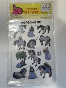 VTG PICTURE RUB TRANSFERS SERENDIPITY "MORGAN & ME" Sealed 1981 NEW OLD STOCK - Picture 1 of 10