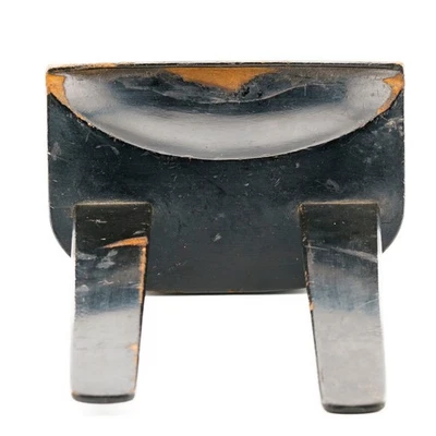 Antique Chinese Carved Black Wood Stand Display Plate Dish Qing Era 20th Century - Image 1 of 4