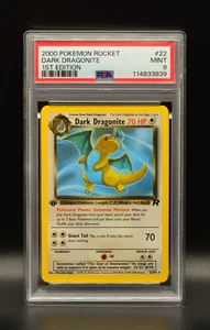 Dark Dragonite 1st Edition 22/82 Team Rocket PSA 9 Pokemon Card Newly Graded - Picture 1 of 2