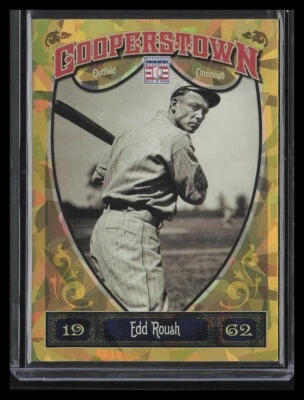 EDD ROUSH 2013 Cooperstown Baseball Gold Crystal Shard 064/299 - Cincinnati Reds - Image 1 of 2