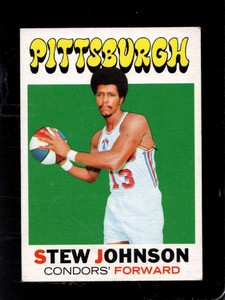 1971-72 TOPPS #159 STEW JOHNSON VGEX CONDORS (WAX-BK) NICELY CENTERED *X85766