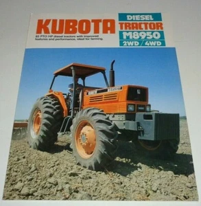 Kubota Dealers M8950 2WD & 4WD Diesel Tractor Sales Brochure Literature AUG-1984 - Picture 1 of 2
