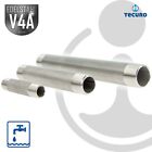 tecuro pipe double nipple long nipple stainless steel V4A (AISI 316), AG/AG tapered