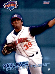 2013 Brooklyn Cyclones Choice #22 Paul Paez Baldwin Park California CA Card