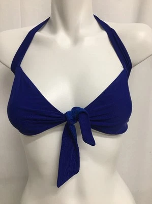 RACHEL PALLY MUJER HALTER MALIBU BIKINI NATACIÓN TOP CORBATA DELANTERA AZUL PEQUEÑO NUEVO $92 Foto 1 de 2
