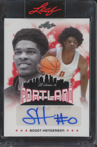 2023 Leaf Welcome To Portland #WTPOSH1 Scoot Henderson 683/776 Auto RC Rookie