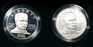 1998-S Black Revolutionary War Patriots Commemorative Coin Program Two Coin B262 - Picture 1 of 3