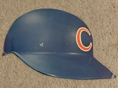 1970 Chicago Cubs Vintage MLB baseball hat bat helmet cap cardboard Ernie Banks Cover