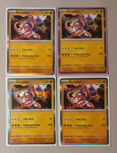 4x holo Koraidon 124/198 Pokemon card Scarlet & Violet rare NM - Picture 1 of 1