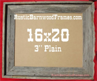 Широкая примитивная деревенская деревянная рамка для картин 16x20 дюймов из сарая переработанная - Изображение 1 из 4