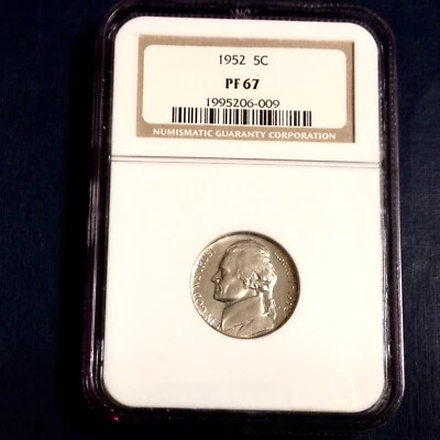 1952 Jefferson  Nickel Gem Proof NGC PF 67 cd - Image 1 of 2
