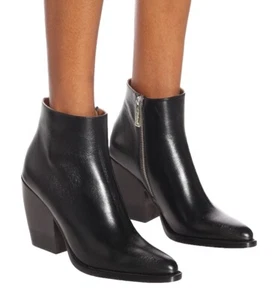 Chloe Rylee Stiefeletten schwarz Leder Größe 37,5 US-Größe 7,5 neu ohne Karton UVP 950 $ - Bild 1 von 18