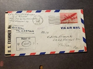 APO 827 FORT CLAYTON, CANAL ZONE 1942 Censored WWII Army Cover 158 Infantry - Picture 1 of 2
