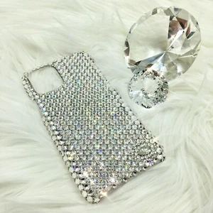 Custodia posteriore per iPhone 12 cristallo trasparente Diamond Bling con cristalli Swarovski 24ss - Foto 1 di 3