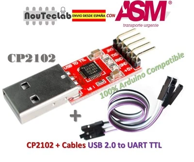 CP2102 USB 2.0 to UART TTL 5PIN Module Serial Converter + Cable - Imagen 1 de 4