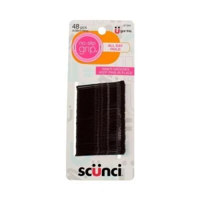 Scunci U Got This No-Slip Grip All Day Hold Bobby Pins, Brown, 48-Pieces - Image 1 of 2