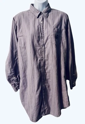 Camisa para dormir LAUREN RALPH LAUREN franela monograma púrpura para mujer M *Excelente* Foto 1 de 4